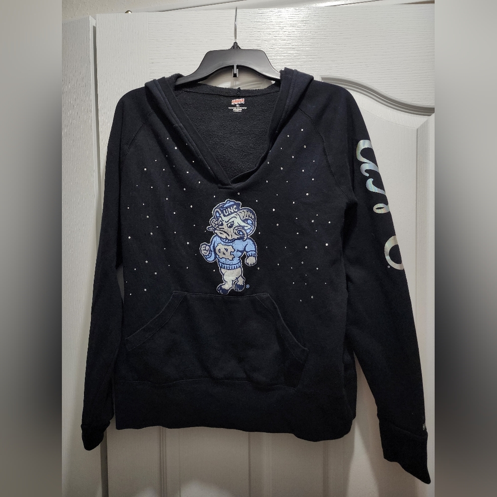 Soffe Black Hoodie with Tarheel Mascot